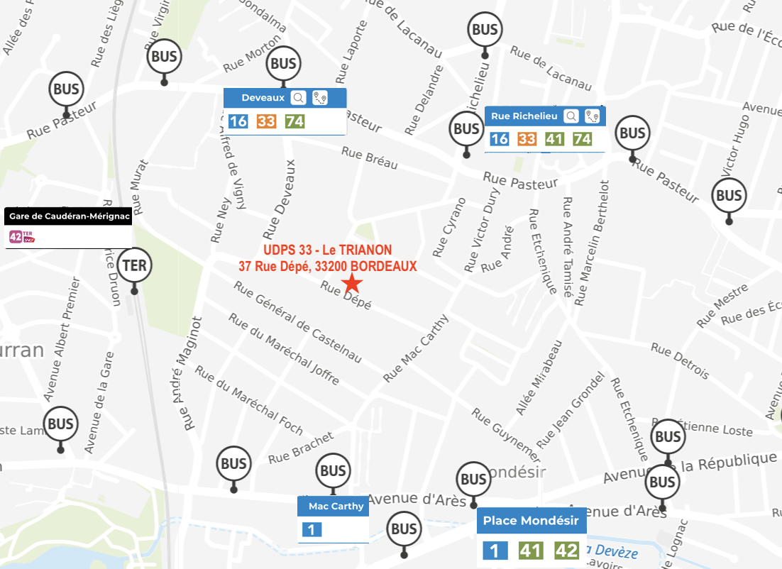 Plan d'accès de la salle de formation